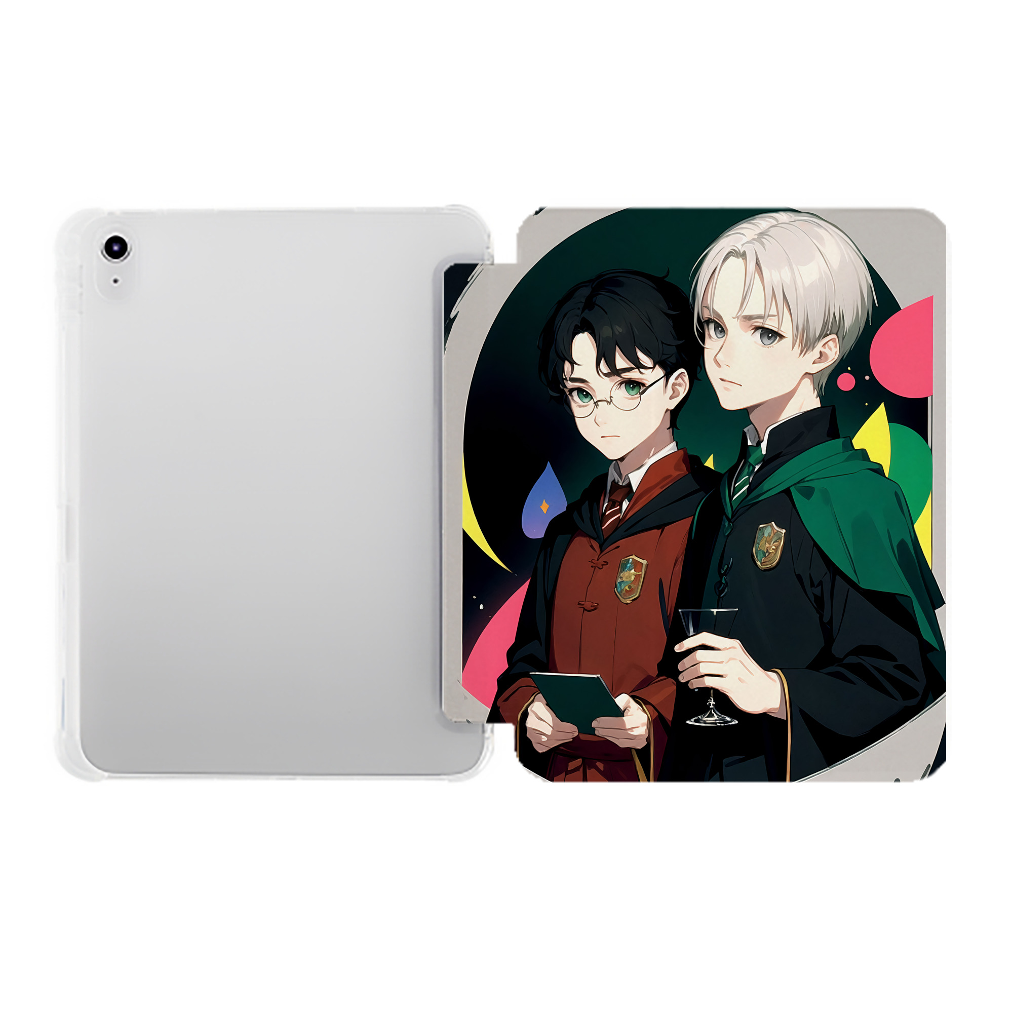 （画像用） Harry Potter ハリー・ポッターシリーズ IPad ケース ペン収納付き 三つ折りスタンド PUレザー×シリコン 対応機種9.5/10.5/10.9インチ